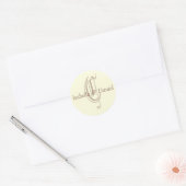 Monogram zegelmonogram ronde sticker (Envelop)