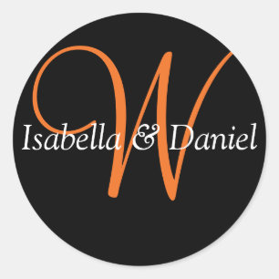 Monogram zegelmonogram ronde sticker