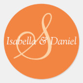 Monogram zegelmonogram ronde sticker (Voorkant)