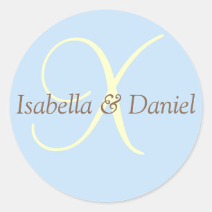 Monogram zegelmonogram ronde sticker