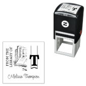 Monogram zelfinkend boekstempel  zelfinktende stempel (In situ)