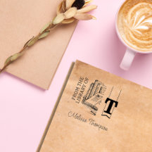 Monogram zelfinkend boekstempel