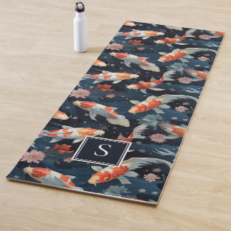 Monogram Zen-geïnspireerd Japans Koi Vis Yogamat