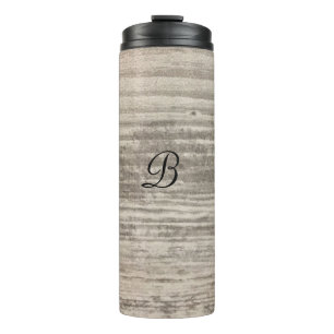 Monogram Zen Wood Grain Black Brown Thermosbeker