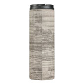 Monogram Zen Wood Grain Black Brown Thermosbeker (Achterkant)