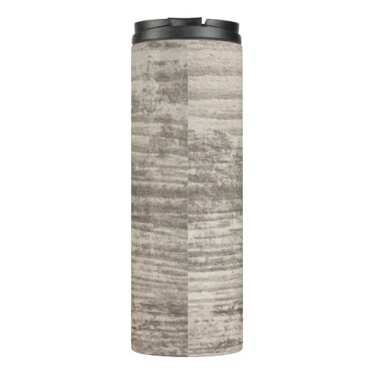 Monogram Zen Wood Grain Black Brown Thermosbeker (Achterkant)