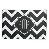 Monogram Zigzag Chevron Patroon Kussensloop (Achterkant)