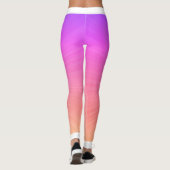 Monogram zijstrepen op gradiënt roze geweven leggings (Achterkant)