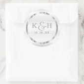 Monogram Zilver en Witte Ronde Etiketten (Tas)