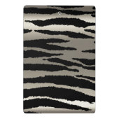 Monogram Zilver en Zwarte Zebra Stripes Mini Klembord (Achterkant)
