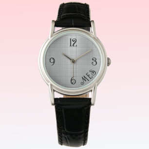 Monogram Zilver & Zwart 15 Stijlen Vrouwen Horloge