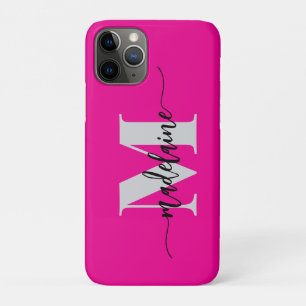 Monogram Zilver Zwart Roze Personal Case-Mate iPhone Case