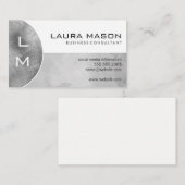 Monogram | Zilverboringen Visitekaartje (Voorkant / Achterkant)