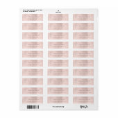 Monogram Zilveren Blush Roze Retouradres RSVP 16t Etiket (Full Sheet)