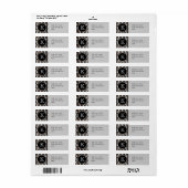 Monogram zilveren cirkel etiket (Full Sheet)