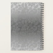 Monogram zilveren damast planner (Achterkant)