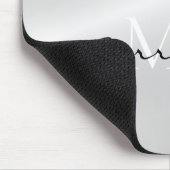 Monogram zilveren druppelaar Glitter Metallic Plat Muismat (Hoek)