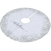 Monogram Zilveren Glitter Girly Glam Kerstboom Rok (Gekanteld)