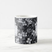 Monogram Zilveren Letter Bloemen Waterverf Koffiemok (Center)