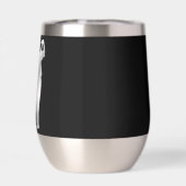 Monogram Zilveren Silhouet Golfer op Zwart (Achterkant)