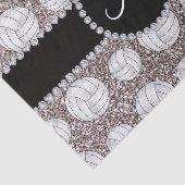 Monogram zilverglittervolleyballen tissuepapier (Detail)