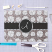 Monogram zilverglittervolleyballen tissuepapier (Craft)