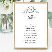 Monogram Zitplattegrond Kaarten met Gast Namen