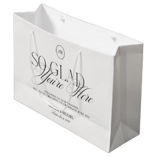 Monogram Zo blij dat je er bent Trouw Welkom Groot Cadeauzakje