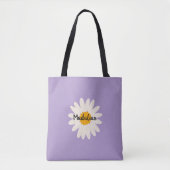 Monogram zo chique paarse achtergrond zomer tote bag (Voorkant)