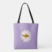 Monogram zo chique paarse achtergrond zomer tote bag (Achterkant)