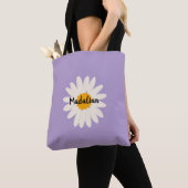 Monogram zo chique paarse achtergrond zomer tote bag (Dichtbij)