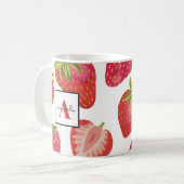 Monogram Zomer Aardbei Koffiemok (Voorkant links)