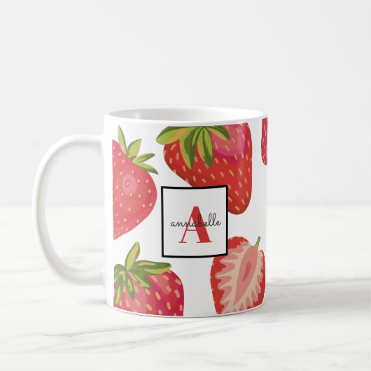 Monogram Zomer Aardbei Koffiemok (Links)