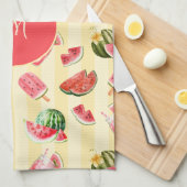 Monogram Zomer Watermeloen Drinken Patroon Theedoek (Quarter Fold)