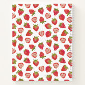 Monogram zomeraardbei Aangepast Notitieboek (Achterkant)