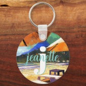 Monogram zomerbalkolommennaam sleutelhanger (Achterkant)