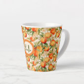 Monogram zomerse perziken latte mok (Rechterhoek)