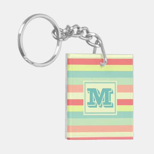 Monogram zomerstapes sleutelhanger (Voorkant Links)