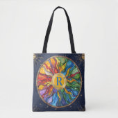 Monogram zon hemels tote bag (Voorkant)