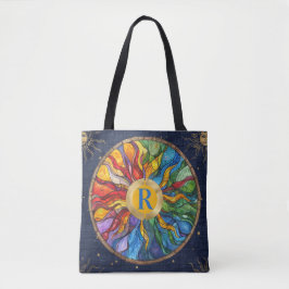 Monogram zon hemels tote bag
