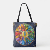 Monogram zon hemels tote bag (Achterkant)