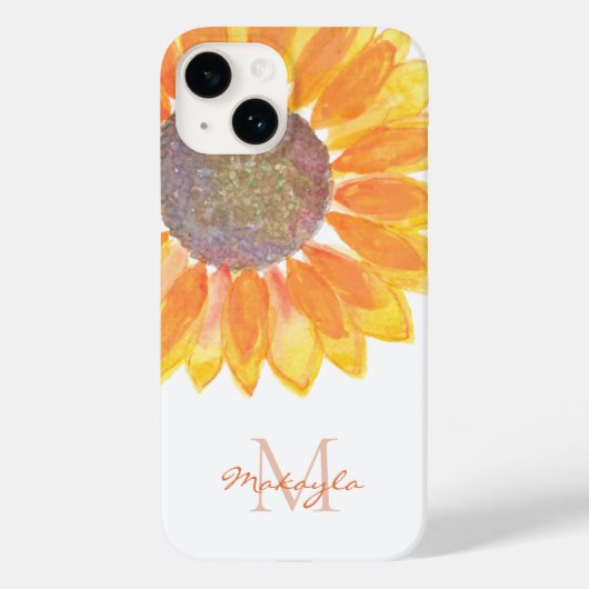 Monogram Zonnebloem Case-Mate iPhone Case (Achterkant)