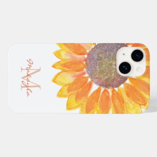 Monogram Zonnebloem Case-Mate iPhone Case (Achterkant (horizontaal))