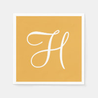 Monogram Zonnebloem Kassy Colorful Paper Napkins