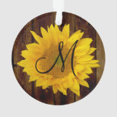 Monogram Zonnebloem Land Bloem Ornament (achterkant)