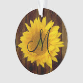 Monogram Zonnebloem Land Bloem Ornament (voorkant)