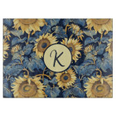 Monogram Zonnebloem Snijplank (Voorkant)
