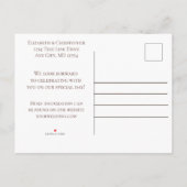 Monogram zonnebloemen Groene bladeren Rustic Weddi Aankondigingskaart (Achterkant)