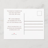 Monogram Zonnebloemen Groene Bladeren Rustieke Tro Aankondigingskaart (Achterkant)