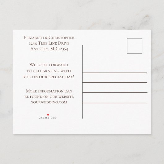 Monogram Zonnebloemen Groene Bladeren Rustieke Tro Aankondigingskaart (Achterkant)